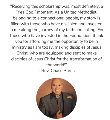 Methodist Foundation Seminary Scholar Chase Burns